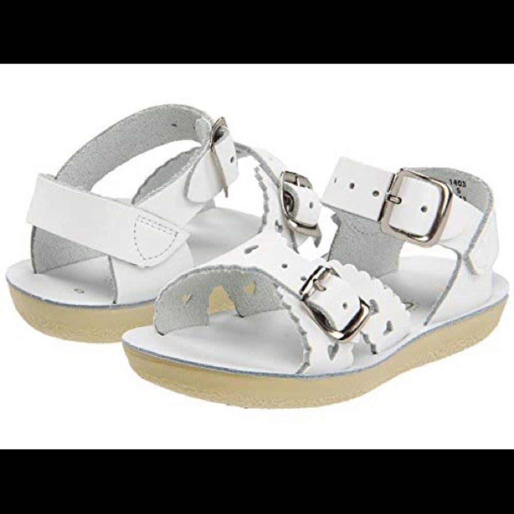 KIDS SALT WATER WHITE SANDALS